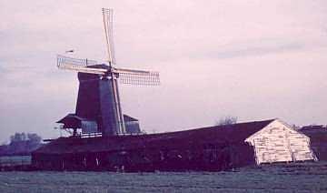 1, Molen 00852 De Gekroonde Poelenburg (2e) (Zaandam-Oost), Foto: verzameling F. Rol (opname uit 1958) | Database Nederlandse molens media-bestand