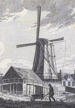 Molen 02552 f De Leeuw (Nieuwendam), Detail van onderstaande tekening | Database Nederlandse molens media-bestand
