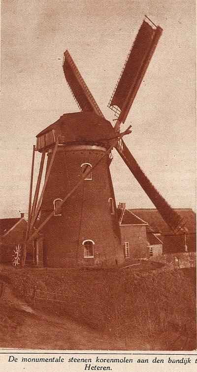 2, Molen 00263 (grondzeiler) (Heteren), Foto Gelderland en Woord en Beeld, 18 november 1932, coll. Frans Weemaes | Database Nederlandse molens media-bestand