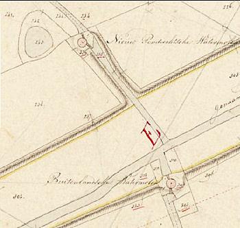 2, Molen 02767 Polder Nieuw Pendrecht, Pendrechtse molen (Rotterdam, stadsdeel Charlois), Fragment kaart 1811-1832 | Database Nederlandse molens media-bestand