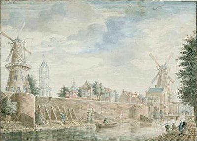 1, Molen 10130 De Fortuin / De Eendracht (Utrecht), Links De Meiboom, rechts De Fortuin | Database Nederlandse molens media-bestand