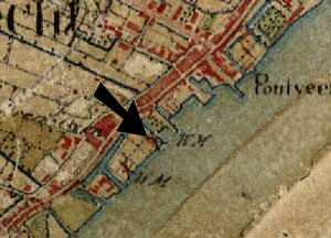 Molen 06496 e De Eendracht (Zwijndrecht), Fragment top.mil. atlas 1849, J.F.A. Panhuijs | Database Nederlandse molens media-bestand