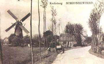 Molen 02525 a Schoonrewoerdse Korenmolen / Molen van Ten Brink (Schoonrewoerd), Ansichtkaart (collectie Herbert Reesink) | Database Nederlandse molens media-bestand