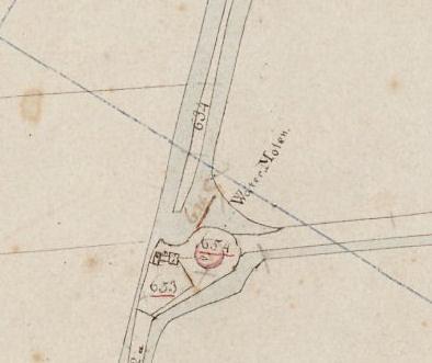 1, Molen 00818 c Waterschap Willeskop, Kort Heeswijk en Blokland, Tiendwegse Molen van Willeskop (Willeskop), fragment kadaster sectie 2, blad 2, nr654 | Database Nederlandse molens media-bestand