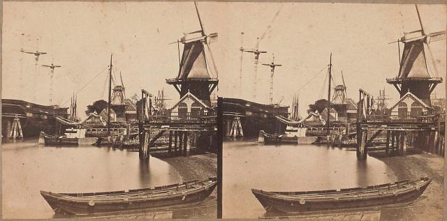 1, Molen 03941 u De Goede Verwachting (Dordrecht), Beeldbank Regionaal Archief Dordrecht 552_351042 rechts De Goede Verwachting, midden De Eikenboom | Database Nederlandse molens media-bestand