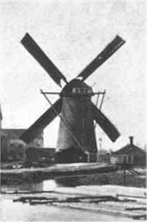 Molen 06678 n BlommerdijkschepolderOost-Blommersdijkse Molen (Rotterdam), deel onderstaande ansichtkaart | Database Nederlandse molens media-bestand