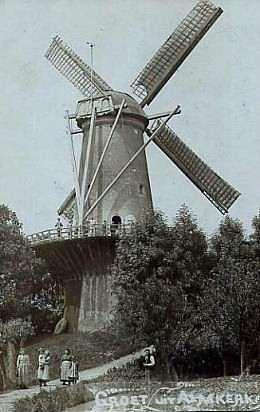 Molen 01196 Zeldenrust (Almkerk), Ansichtkaart (coll. Rob Pols) | Database Nederlandse molens media-bestand