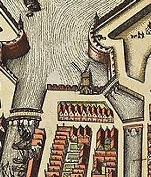 Molen 07176 Molen bij Roeyenburg (Gorinchem), fragment kaart 1568, Zie externe verwijnzingen | Database Nederlandse molens media-bestand