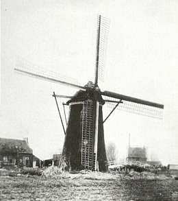 Molen 01782 De Vlinder (Rijnsburg), Foto: Van Vliet (Leidsch Dagblad, 13 nov. 1935) | Database Nederlandse molens media-bestand