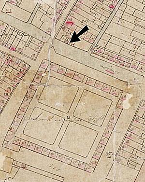 Molen 07071 De Klander Muelen / Kalandermolen (Dordrecht), fragment kadaster 1811, Het Arends Maartenshof | Database Nederlandse molens media-bestand