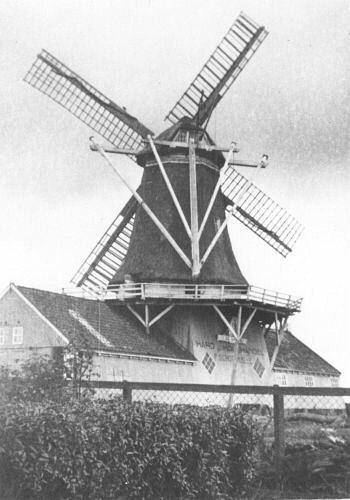 1, Molen 03011 De Valk (Franeker/ Frjentsjer), Tresoar, A. Bakker, 2e helft 20e eeuw
Op de schuurwand is te lezen: Hardhouthandel F. Schotanus | Database Nederlandse molens media-bestand