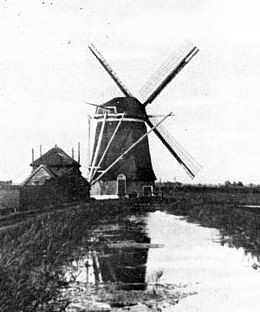 Molen 00800 a Westbijlmer- en Laanderpolder (Amsterdam-Zuidoost), Foto: n.n. | Database Nederlandse molens media-bestand