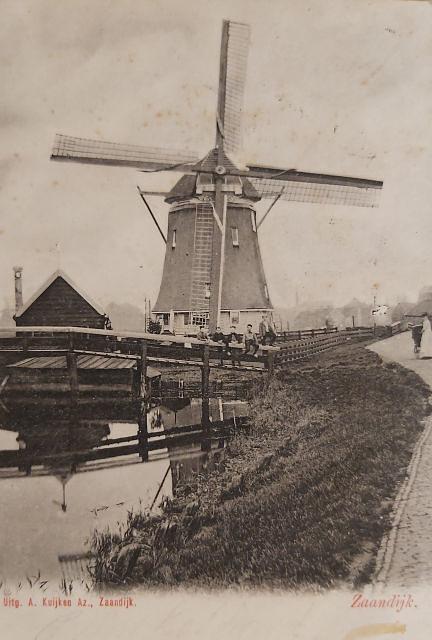 2, Molen 04910 b Polder Westzaan, 't Leven (Zaandijk), Prentbriefkaart, coll. H. Noot | Database Nederlandse molens media-bestand