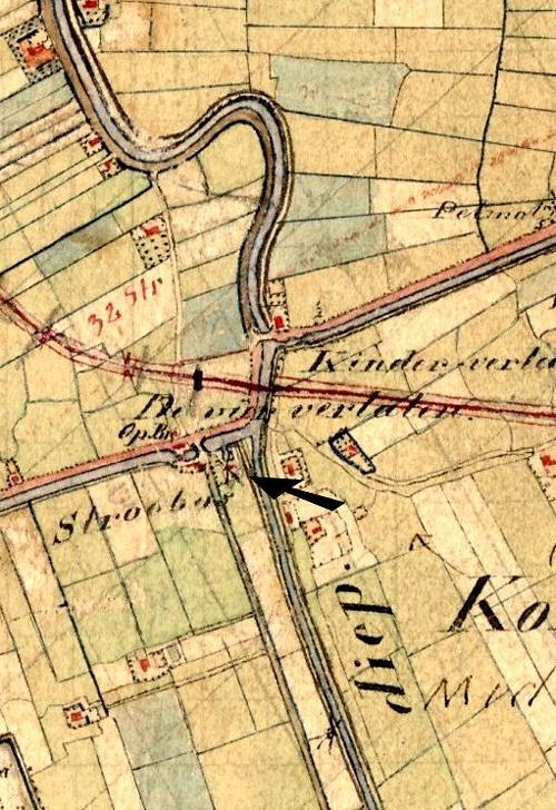 1, Molen 04426 e De Jonge Cornelis (Vierverlaten), fragment topografische kaart 1900 ca | Database Nederlandse molens media-bestand