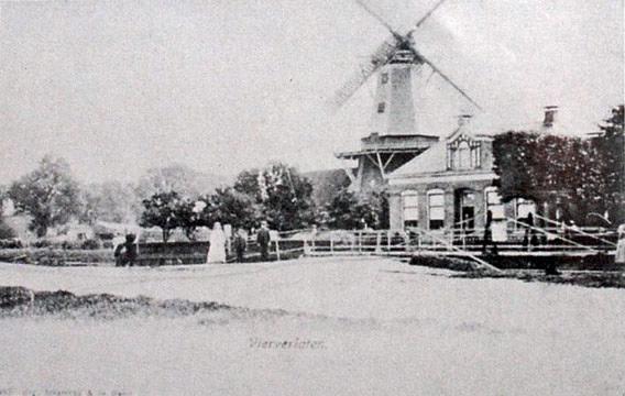 1, Molen 04426 e De Jonge Cornelis (Vierverlaten), Ansichtkaart uit de verzameling van J.B. Hoogkerker, ingez. door B.Visser | Database Nederlandse molens media-bestand