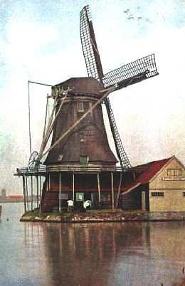 Molen 01086 De Sint Willebrordus / De Verdwaalde Boer (Zaandam-Oost), Ansichtkaart collectie L. Middelkoop | Database Nederlandse molens media-bestand