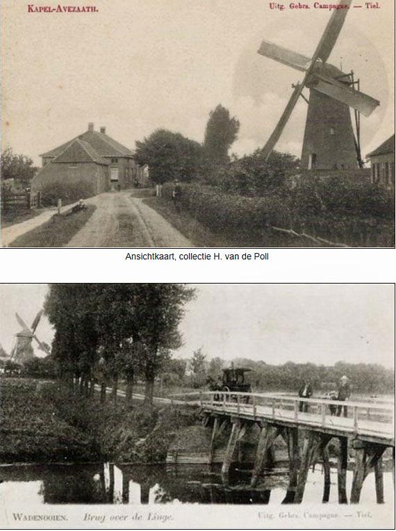 1, Molen 01769 a (korenmolen) (Kapel-Avezaath), Ansichtkaarten, collectie H. van de Poll | Database Nederlandse molens media-bestand