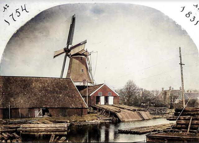 2, Molen 04425 g De Twee Gebroeders / Molen van Van Houten (Groningen), Ansichtkaart, born BBG / H.Noot | Database Nederlandse molens media-bestand