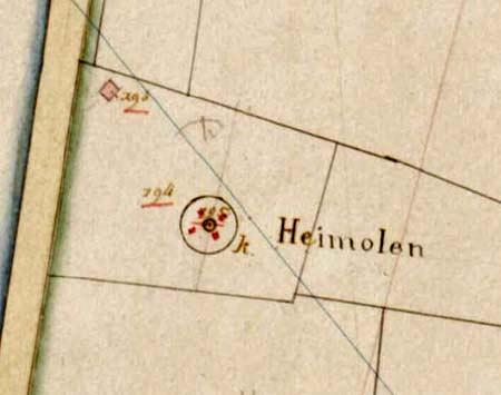 1, Molen 02876 a Heimolen (Heimolen), fragment kadaster 1811-1832 | Database Nederlandse molens media-bestand