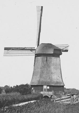 Molen 00154 Poldermolen G / Beneden GH (Zuidschermer), Detail van prentbriefkaart | Database Nederlandse molens media-bestand
