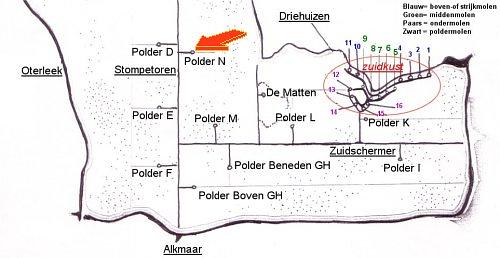 1, Molen 00159 Poldermolen N (Stompetoren), Ligging Poldermolen N | Database Nederlandse molens media-bestand