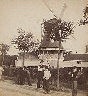 Molen 06491 l Het Friesche Wapen / Het Vriesche Wapen / Het Vriese Wapen (Amsterdam), Foto: A.Jager, opname 1880 | Database Nederlandse molens media-bestand