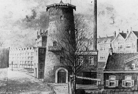 2, Molen 06469 p De Koorenaar / De Korenaar / Molen van Piet Engel (Rotterdam, stadsdeel Charlois), Tekening n.n. | Database Nederlandse molens media-bestand