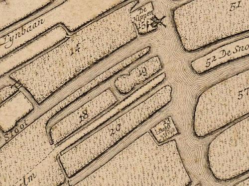 1, Molen 06651 r bis De Kieft (Zaandam-Oost), Detail kaart Oostwoud & Van Heteren, 1794 | Database Nederlandse molens media-bestand