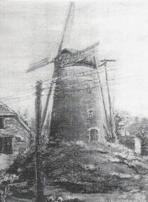 Molen 00864 Molen van Jansen (Loil), Detail van schilderij, n.n. | Database Nederlandse molens media-bestand