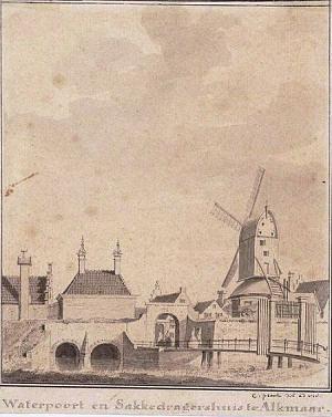 Molen 06651 j Molen de Rood / Roomolen (Alkmaar), Gravure C. Pronk | Database Nederlandse molens media-bestand