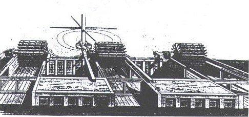 Molen 12608 Stadsvuilwatermolens (rosmolens) (Amsterdam), Roswatermolen te Amsterdam 1673 | Database Nederlandse molens media-bestand