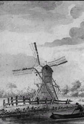 Molen 06904 o Zwarte Polder / Klein Uithofspolder, De Zwarte Poldermolen (Den Haag), deel van onderstaande tekening | Database Nederlandse molens media-bestand