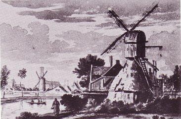 1, Molen 11149 (rosslijpmolen) (Utrecht), Prent van A.Rademakers, 1680. Top.Atlas, Gem.Archief Utrecht | Database Nederlandse molens media-bestand