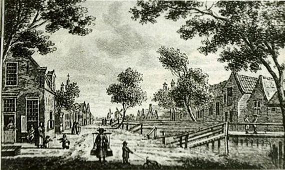1, Molen 06498 q (zaagmolen) (Den Haag), Tekening gemaakt door Lafarge in 1760 | Database Nederlandse molens media-bestand