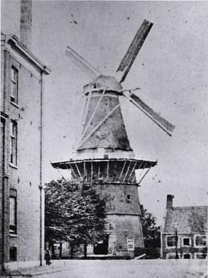 Molen 06490 r De Haan (3e)/ De Roode Haan / De Rode Haan (Amsterdam), Foto Beeldbank Stadsarchief (via Allemolens.nl) | Database Nederlandse molens media-bestand