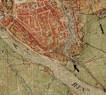 2, Molen 00856 a De Hoop / De Vlijt / Molen van Verburgt (Arnhem), Detail top. kaart 1845 | Database Nederlandse molens media-bestand