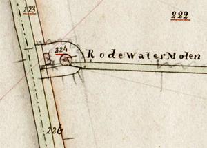 Molen 02472 e Polder Groot Vuilkop, De Rode Watermolen (Schalkwijk), fragment kadaster 1811-1832 | Database Nederlandse molens media-bestand