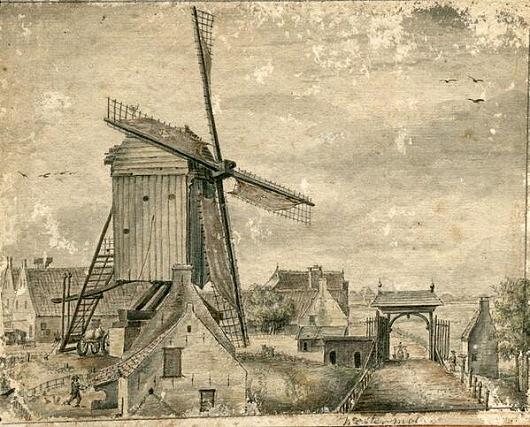 2, Molen 11855 Westerpoortmolen (Franeker/ Frjentsjer), Pieter Idserts Portier, 1757, collectie Museum Martena | Database Nederlandse molens media-bestand
