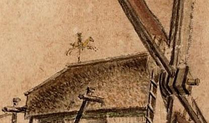 2, Molen 04146 c De Ruiter / De Ruyter (Alkmaar), Detail tekening J.P. van Horstok, 1787 (zie Aant.) | Database Nederlandse molens media-bestand