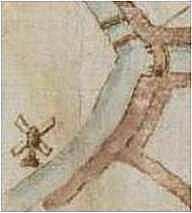 Molen 06975 Munniken-, Raven- en Robonsbospolder, Robonsbosmolen (1e) (Alkmaar), Detail kaart Antonisz, 1568 | Database Nederlandse molens media-bestand