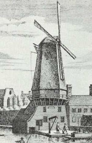 Molen 07242 Mole van de Olie Berg (Amsterdam), detail tekening | Database Nederlandse molens media-bestand