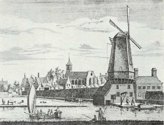 1, Molen 07242 Mole van de Olie Berg (Amsterdam), tek. onbekend, omstreeks 1728 | Database Nederlandse molens media-bestand