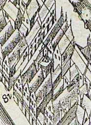 Molen 07267 Verfmolen van Robijn (Amsterdam), Detail kaart Balthasar Florisz. van Berckenrode, 1625 | Database Nederlandse molens media-bestand