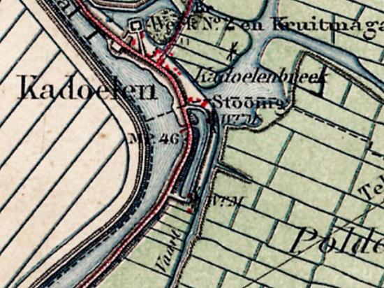 1, Molen 01798 q Polder Waterland, Kadoeler molen 1 (Amsterdam-Noord), Detail top. kaart 1879 | Database Nederlandse molens media-bestand