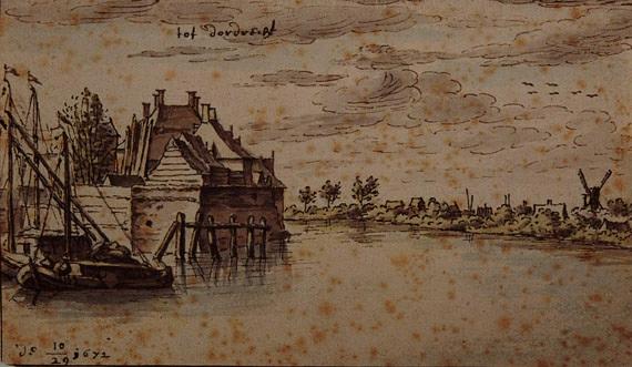 2, Molen 07607 De Veersche Meulen (Zwijndrecht), pentekening 1672, coll. RAD nr 551_30581 | Database Nederlandse molens media-bestand