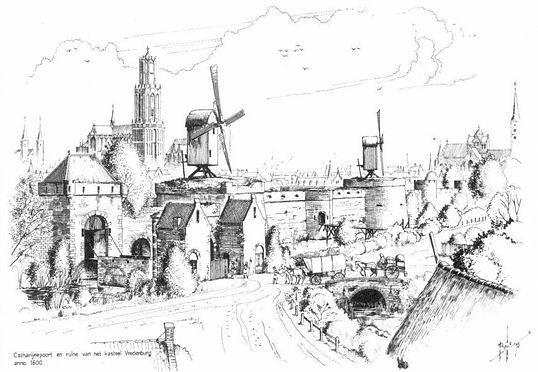 1, Molen 07735 De Cruyp (Utrecht), Tekening van J. Broos uit 1973, ingestuurd door D. van Asperen | Database Nederlandse molens media-bestand