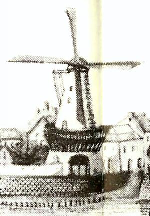 Molen 11083 Windmolen van Eijsden (Eijsden), Detail van onderstaande prent | Database Nederlandse molens media-bestand