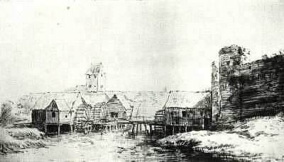 1, Molen 08706 Zeemmolen nr. 4/ Nieuwe Molen (Zutphen), Tekening van Herman Saftleven | Database Nederlandse molens media-bestand