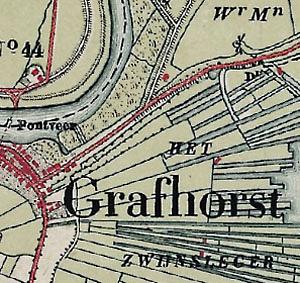 Molen 03915 b De Halingen (Grafhorst), Kaartfragment IJsselmuiden 1890 | Database Nederlandse molens media-bestand