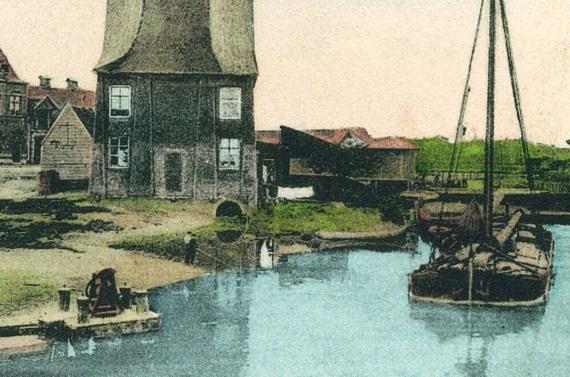 2, Molen 06491 c Stadsvuilwatermolen (3)/ Stadsbuitenwatermolen (Amsterdam), Deel ansichtkaart rond 1900, collectie Nico Jurgens | Database Nederlandse molens media-bestand